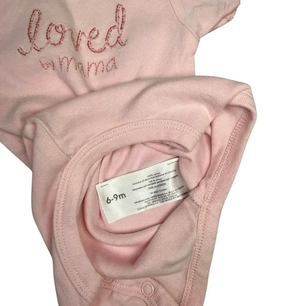 Carter's Bodysuit Matching Outfit Bundle Baby Girl Flowers Pink 6-9 Months